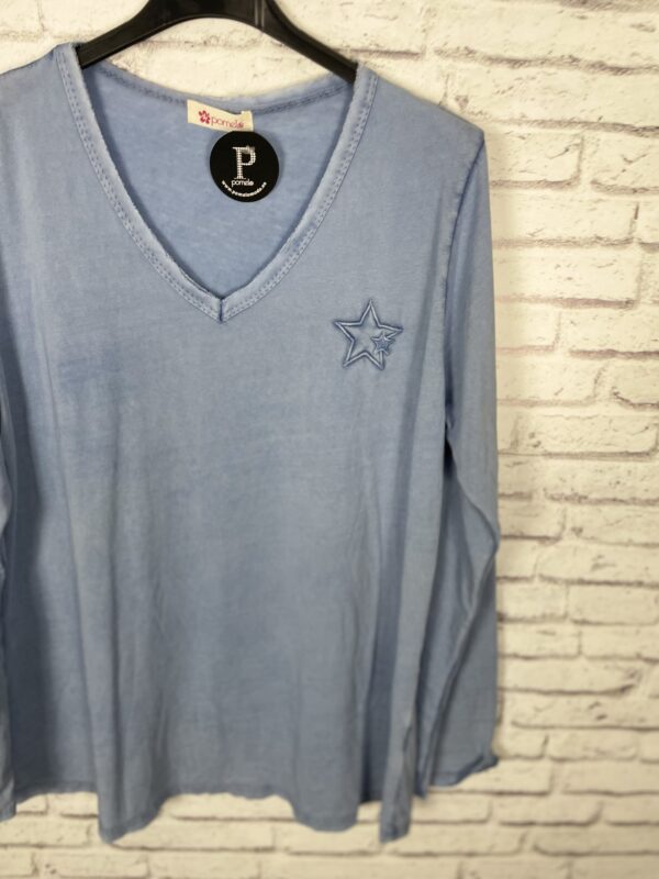 CAMISETA PICO ESTRELLA CELESTE - Imagen 2