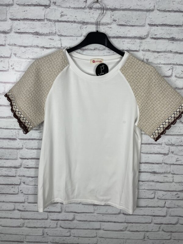 CAMISETA CROCHET MANGAS