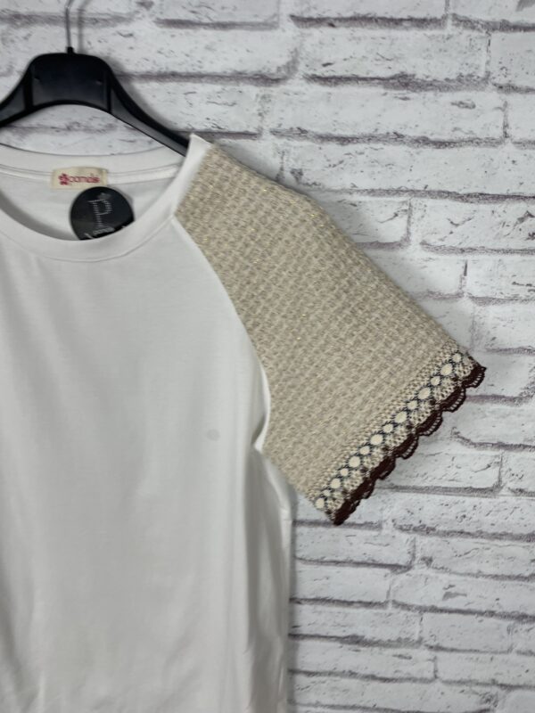 CAMISETA CROCHET MANGAS - Imagen 2