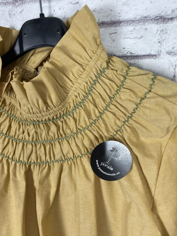 CAMISA NIDO DE ABEJA OXFORD AMARIILLA - Imagen 3
