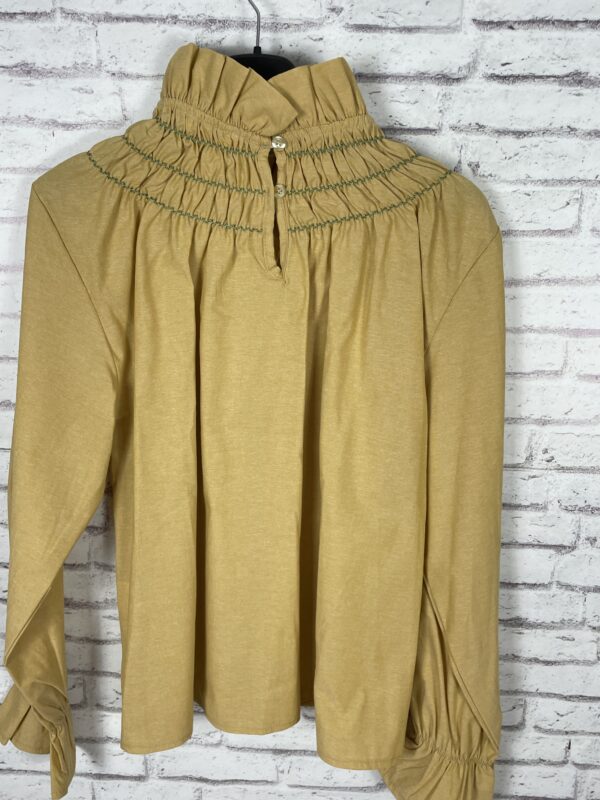 CAMISA NIDO DE ABEJA OXFORD AMARIILLA - Imagen 5