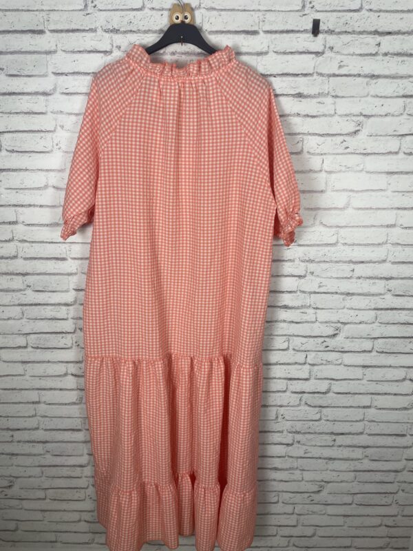 VESTIDO VICHY CORAL FLUOR - Imagen 4