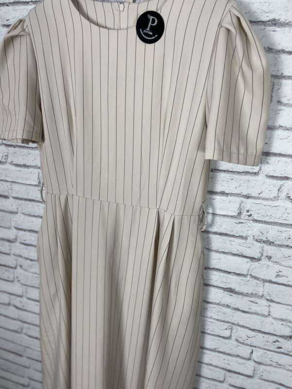 VESTIDO RAYAS MANGAS ABULLONADAS - Imagen 5