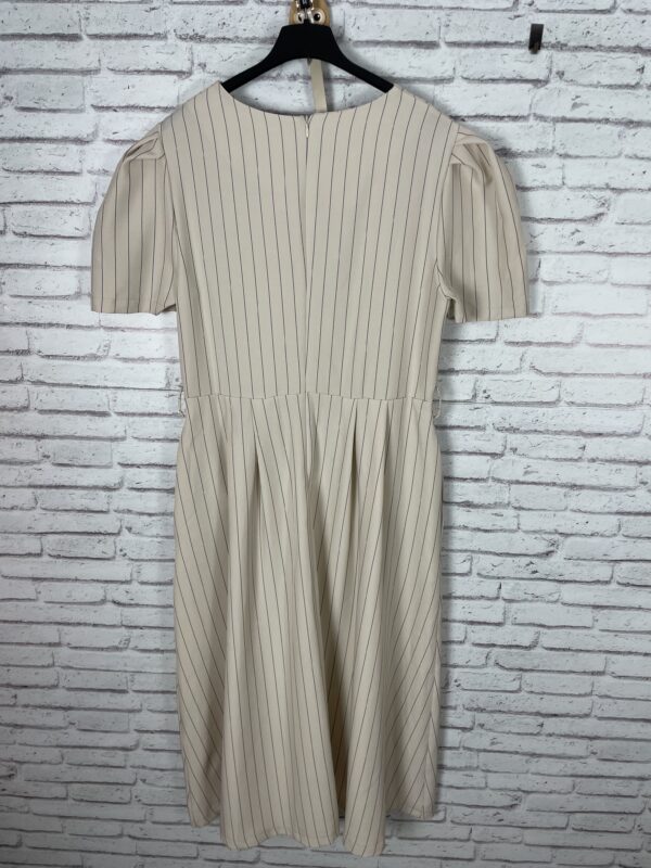 VESTIDO RAYAS MANGAS ABULLONADAS - Imagen 2