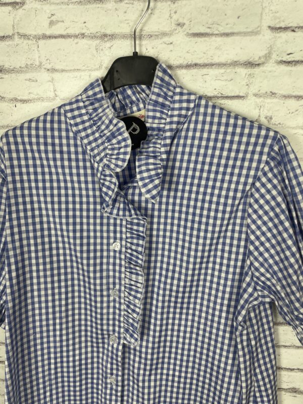 CAMISA VICHY CUELLO VOLANTE MANGA CORTA - Imagen 3