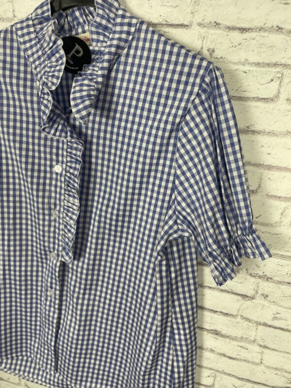 CAMISA VICHY CUELLO VOLANTE MANGA CORTA - Imagen 2