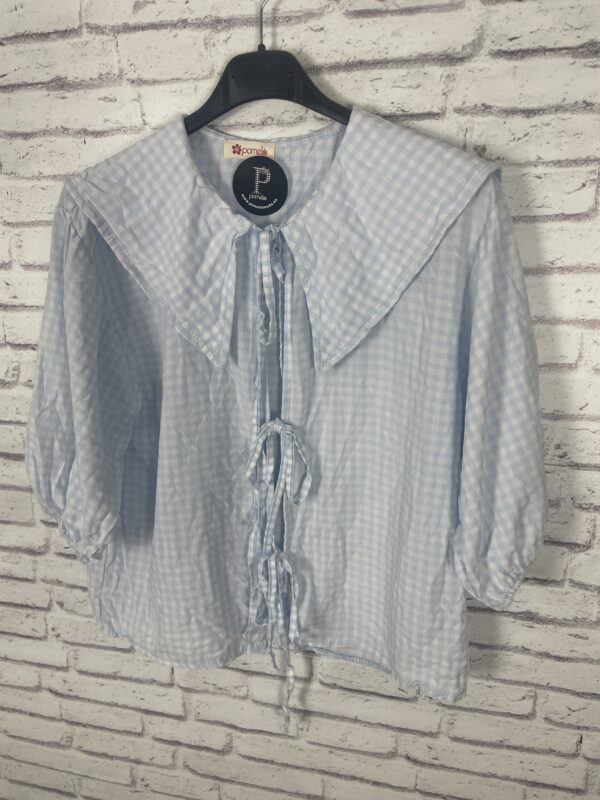 CAMISA VICHY LAZOS AZUL - Imagen 3