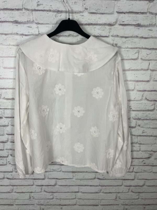 CAMISA CUELLO FLORES BORDADAS - Imagen 2