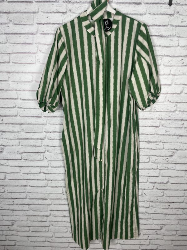 VESTIDO RAYAS CINTURON CON BOLSILLOS