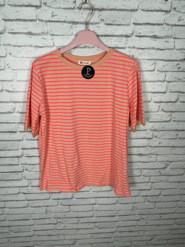 CAMISETA RAYAS NARANJAS