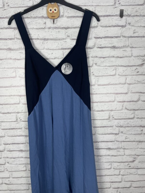 VESTIDO BICOLOR TONOS DE AZULES - Imagen 2