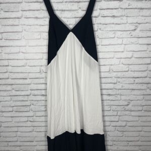 VESTIDO BICOLOR NEGRO Y BLANCO