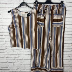CONJUNTO TOP Y PANTALÓN BOLSILLO RAYAS