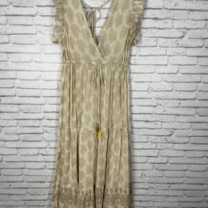VESTIDO BEIG Y DORADO