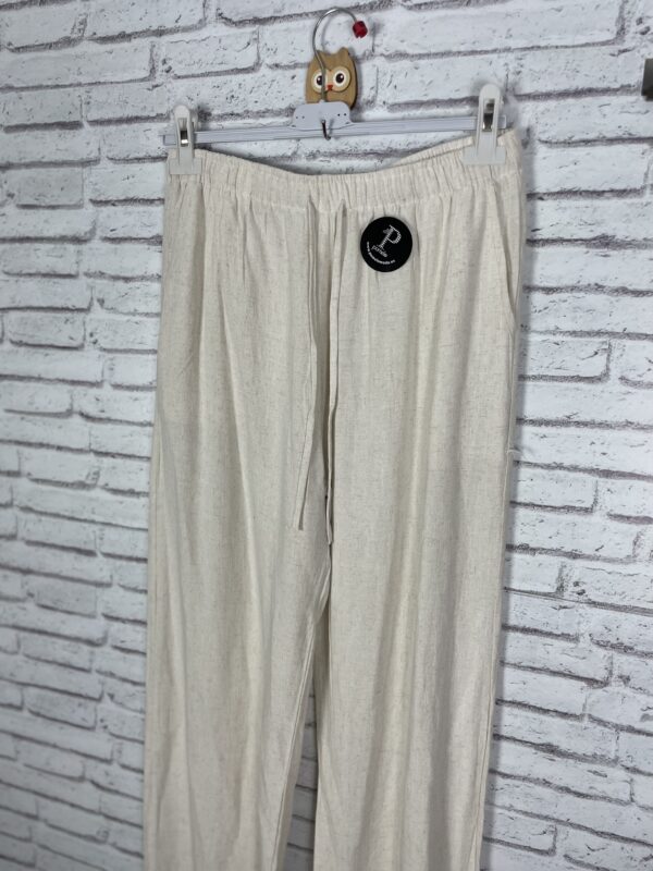 PANTALÓN LINO BEIG - Imagen 3