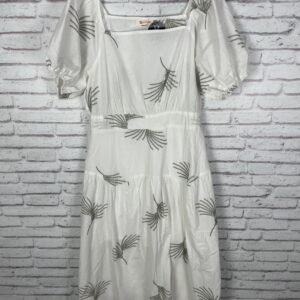 VESTIDO BLANCO BORDADO PALMERAS