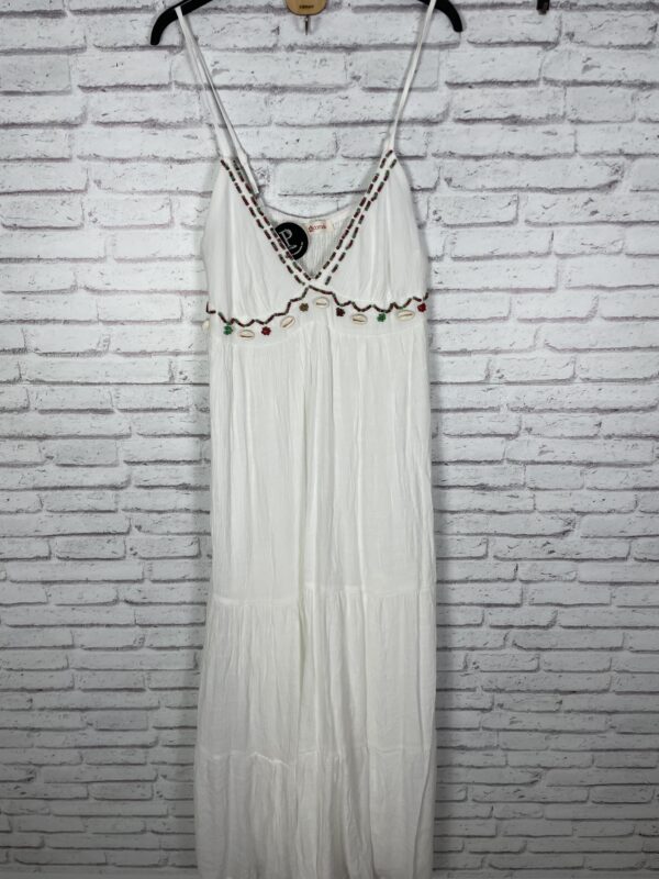 VESTIDO BLANCO CARACOLAS