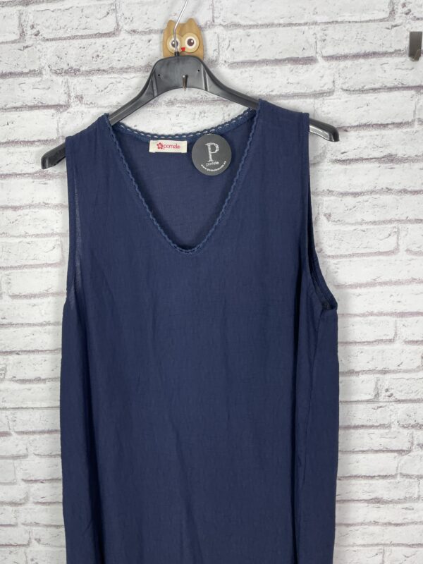 VESTIDO PICO BLONDA CUELLO MARINO - Imagen 2