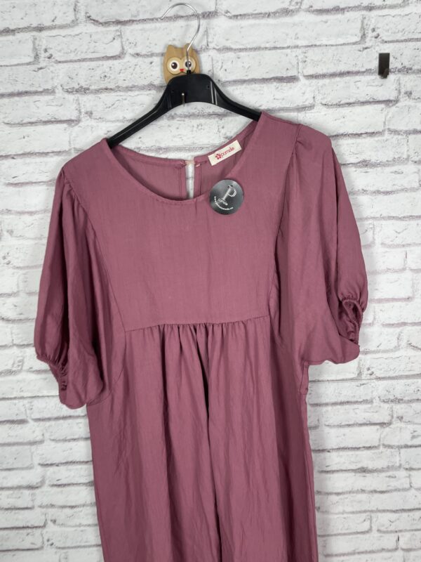 VESTIDO MANGA CORTA CIRUELA - Imagen 2