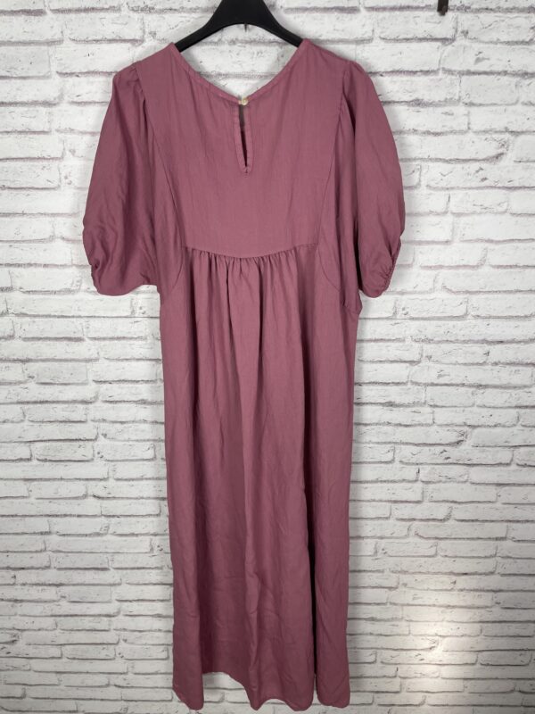 VESTIDO MANGA CORTA CIRUELA - Imagen 4