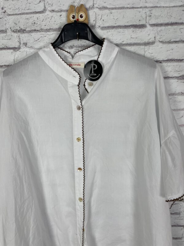 CAMISA ALGODON BAINICA MARRON - Imagen 2