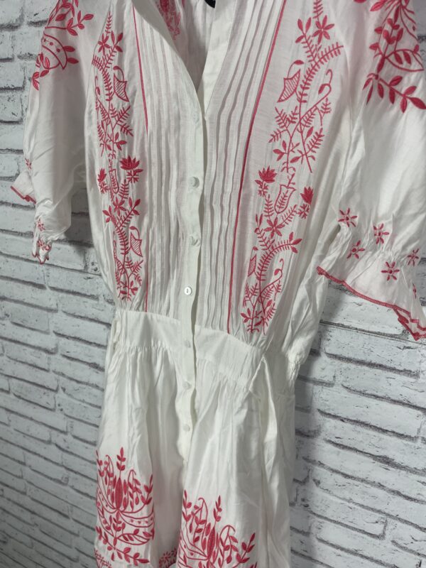 VESTIDO BLANCO BORDADO - Imagen 3
