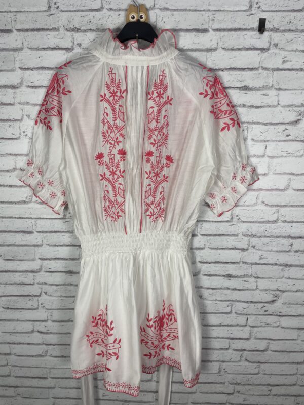 VESTIDO BLANCO BORDADO - Imagen 4