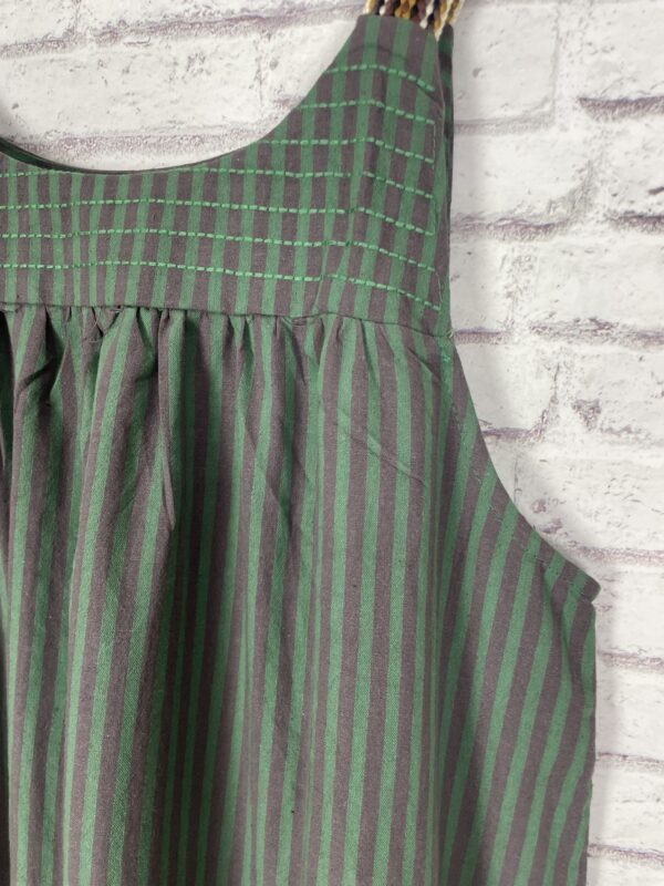VESTIDO RAYAS VERDE Y MARRON - Imagen 5