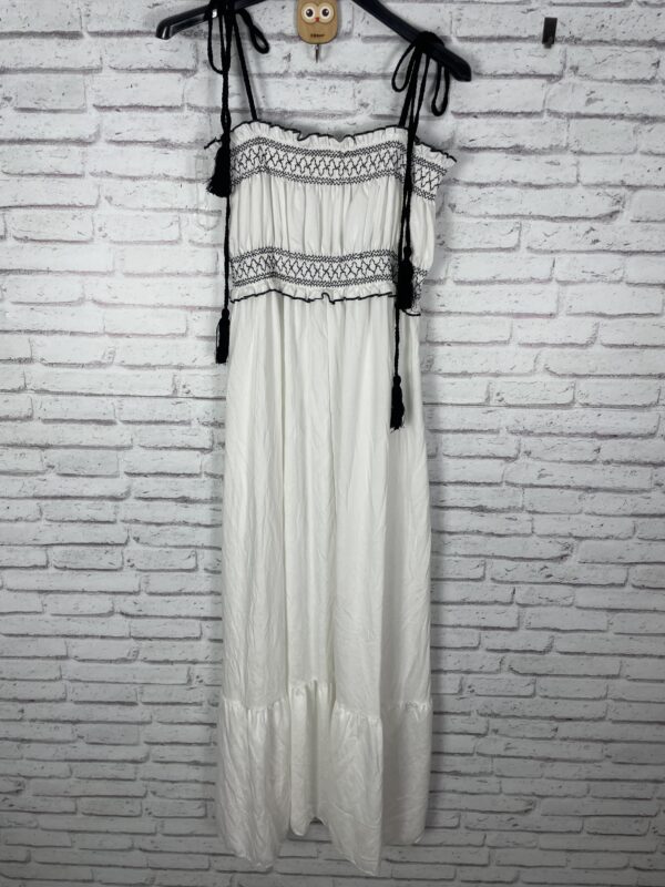 VESTIDO BLANCO NIDO DE ABEJA
