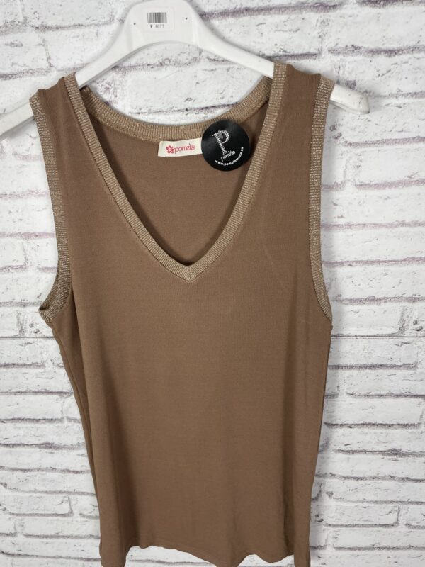 TOP HILO MARRON - Imagen 2