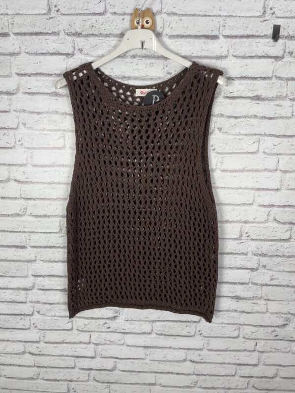 TOP HILO MARRON - Imagen 3