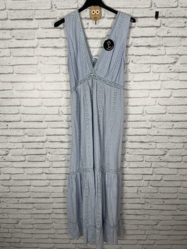 VESTIDO PERFORADO AZUL