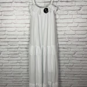 VESTIDO BLANCO VOLANTES