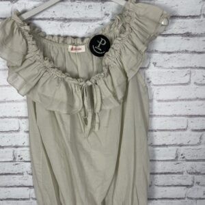 BLUSA BEIG VOLANTES