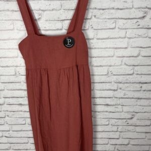 VESTIDO LINO TEJA CORTO
