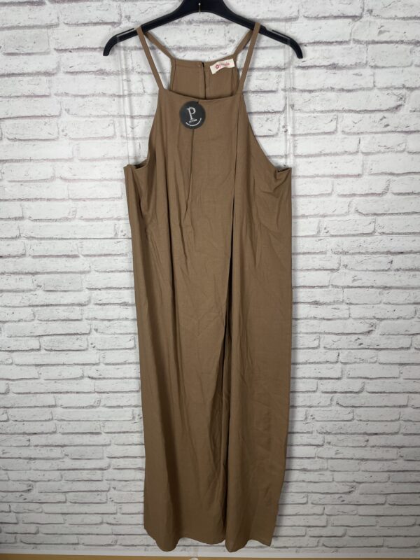 VESTIDO LINO BEIG
