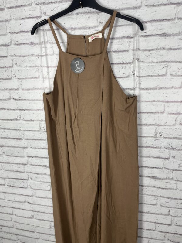 VESTIDO LINO BEIG - Imagen 3