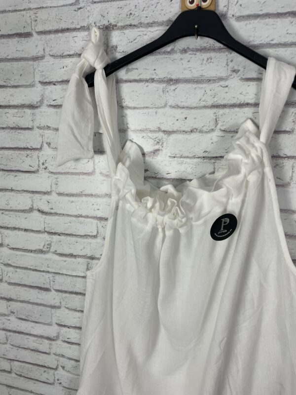 TOP LINO BLANCO LAZO - Imagen 3