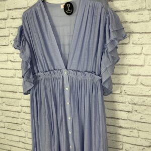 VESTIDO AZUL PICO