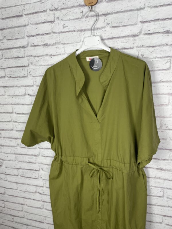 VESTIDO CAMISERO VERDE LIMA - Imagen 3