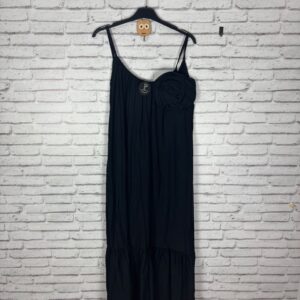 VESTIDO NEGRO FLOR