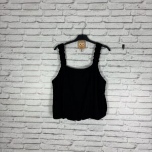 TOP ENGOMADO RECOGIDO NEGRO