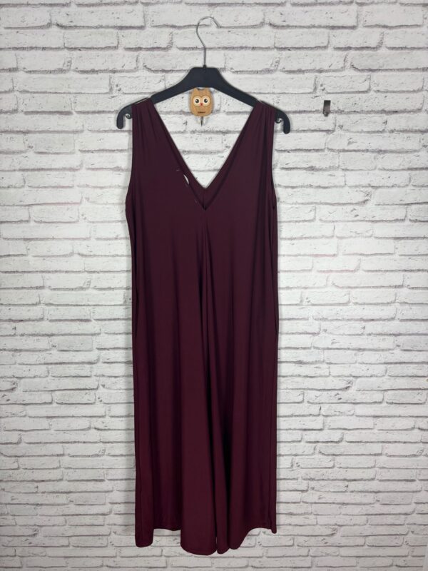 VESTIDO PUNTO DE SEDA CIRUELA - Imagen 2