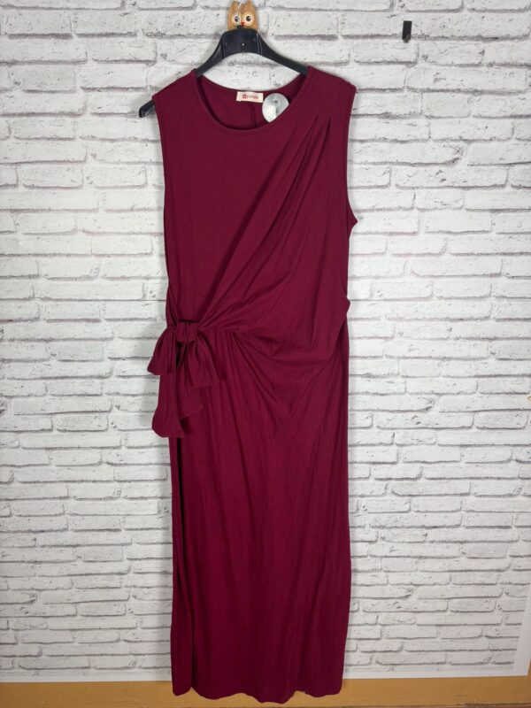 VESTIDO NUDO CIRUELA
