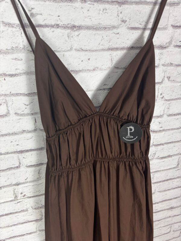 VESTIDO MARRON TIRANTES - Imagen 2