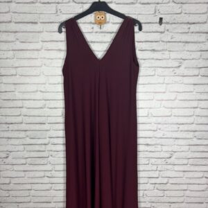 VESTIDO PUNTO DE SEDA CIRUELA