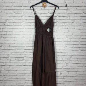 VESTIDO MARRON TIRANTES