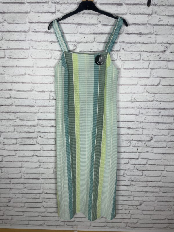 VESTIDO RAYAS TONOS VERDES