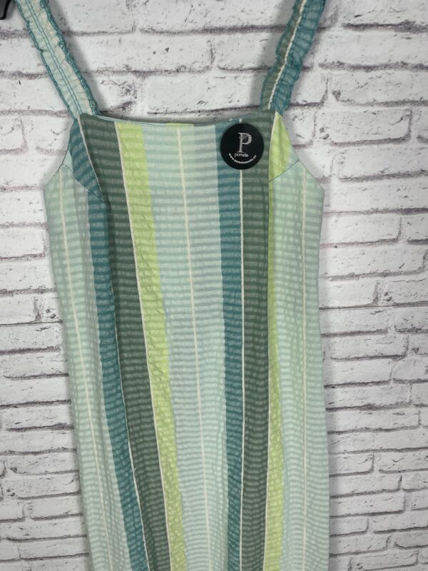 VESTIDO RAYAS TONOS VERDES - Imagen 3