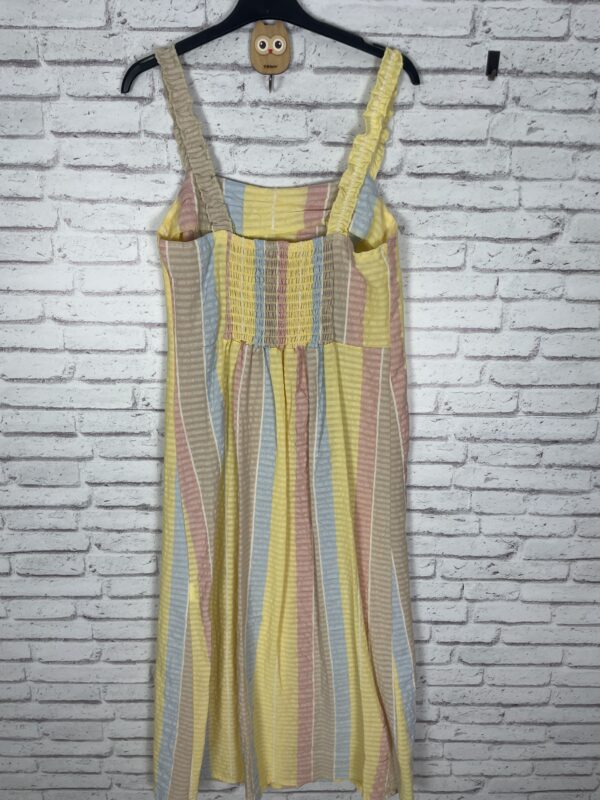 VESTIDO RAYAS TONOS AMARILLO Y AZUL - Imagen 3